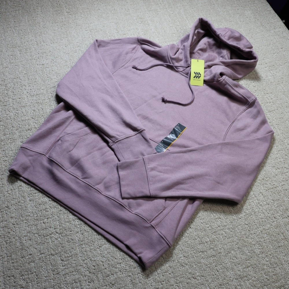 All in Motion Active Comfort Pullover Hoodie Purple Fleece Sweatshirt S